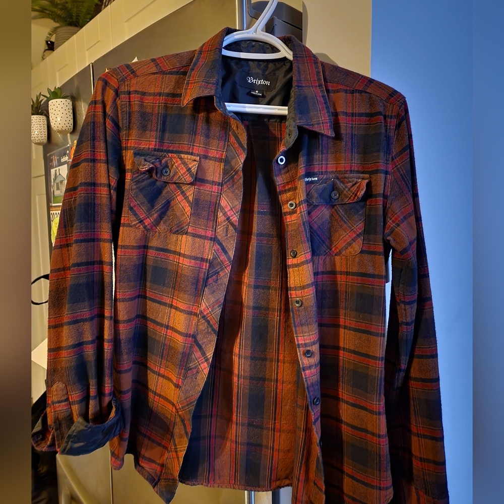 Brixton plaid shirt. Womens SM